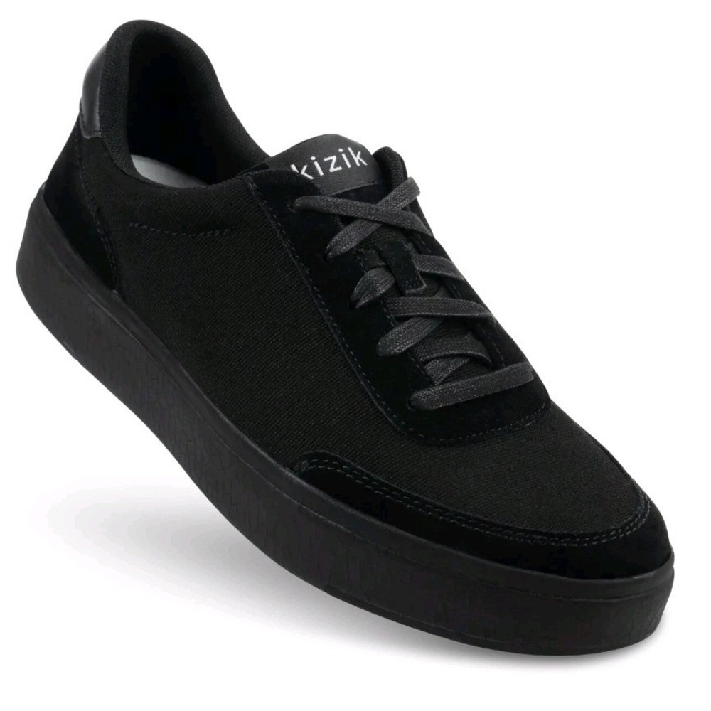Kizik Prague Mens 14 Hands-Free Slip On Sneakers Black Canvas Suede H2FCDPRABK02